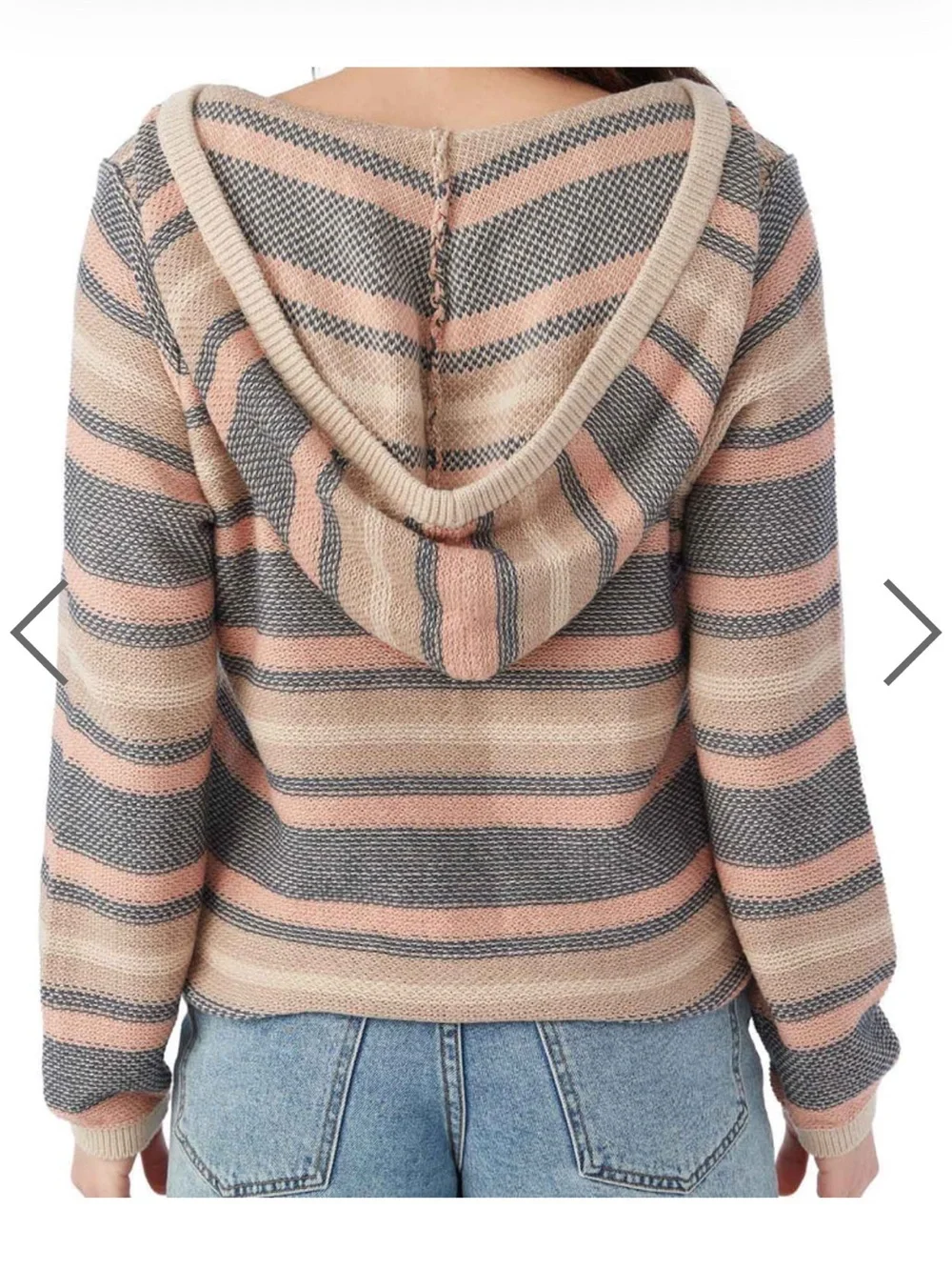 O'Neil Striped Beach Hoodie Size Small